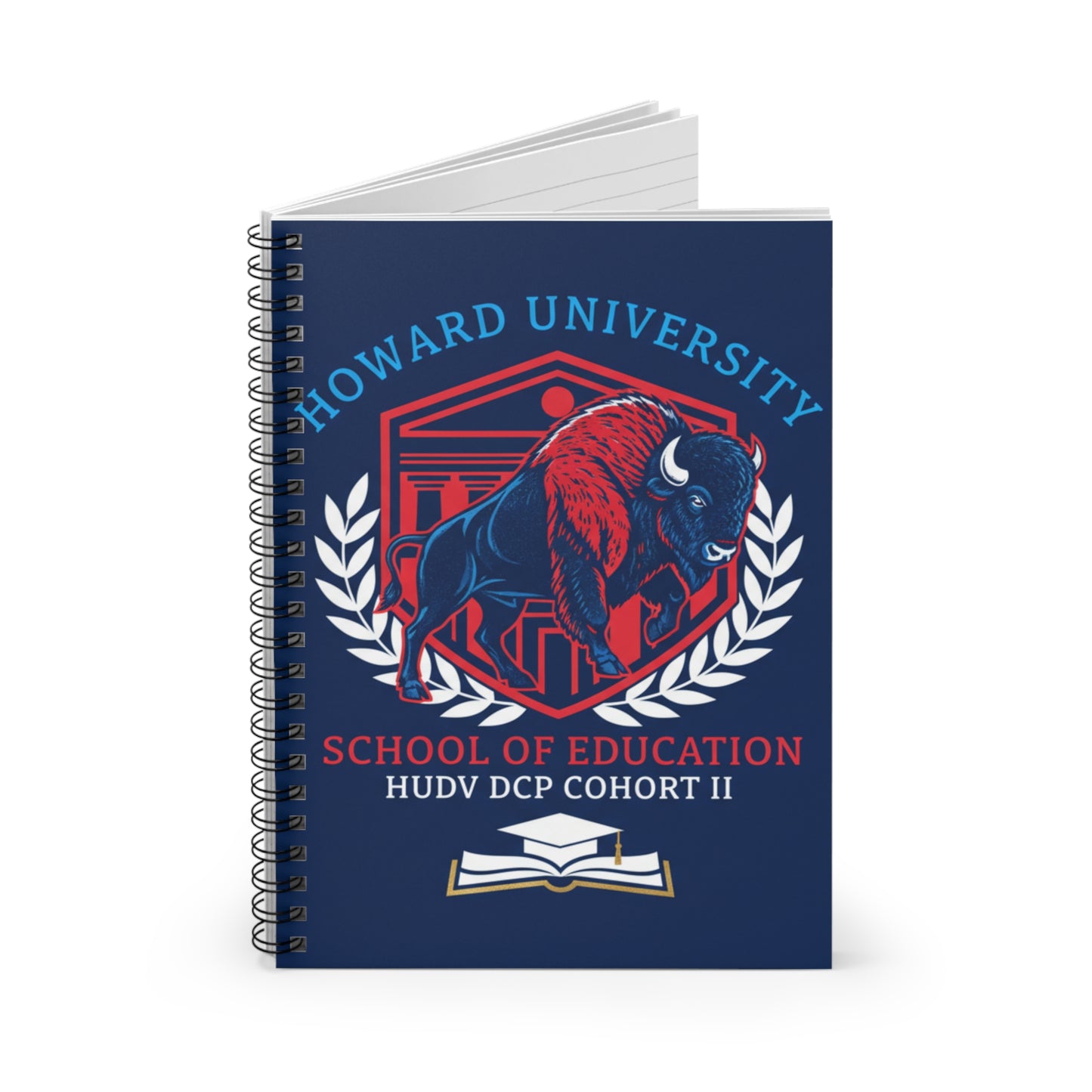 Howard University SOE Cohort 2 Signature Journal Collection/Spiral Notebook - Ruled Line