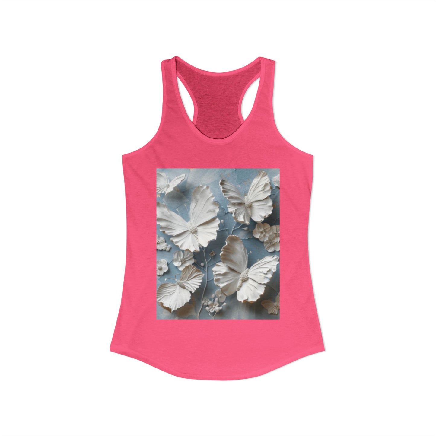 Flutter & Flow | Women's Razorback White T-Shirts with Artistic Butterflies 4