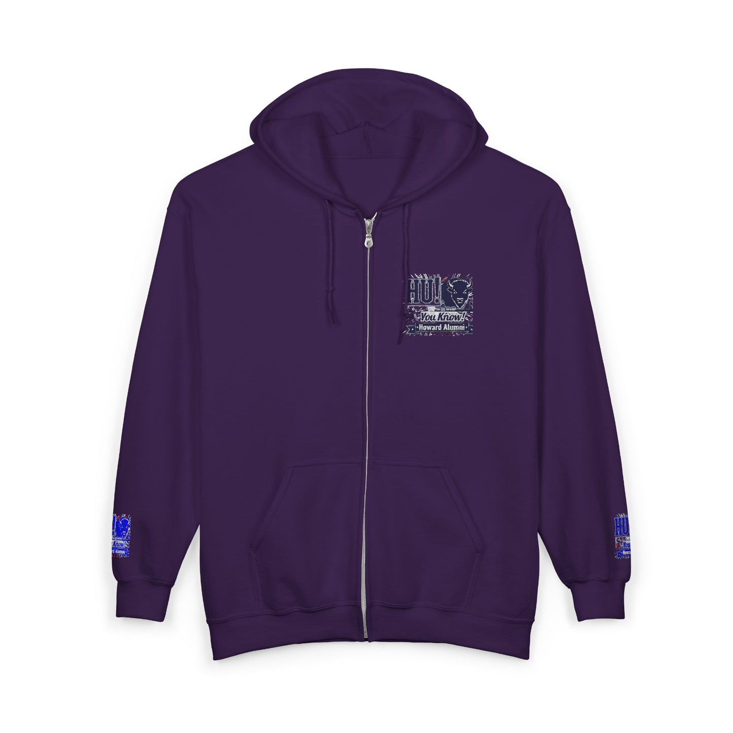 Bison Heritage Embroidered Collection: Full-Zip Sweatshirt | Howard-Inspired HBCU Collegiate Jacket