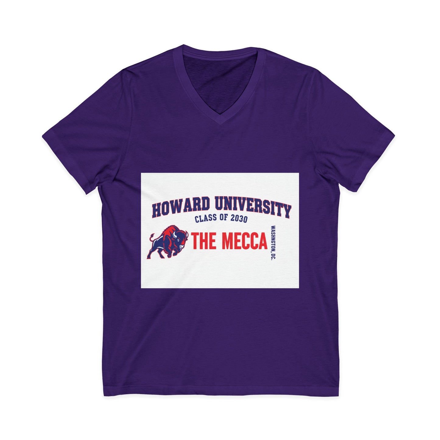 Howard University Class of 2030 Unisex V-Neck T-Shirt | The Mecca Incoming Class Tee