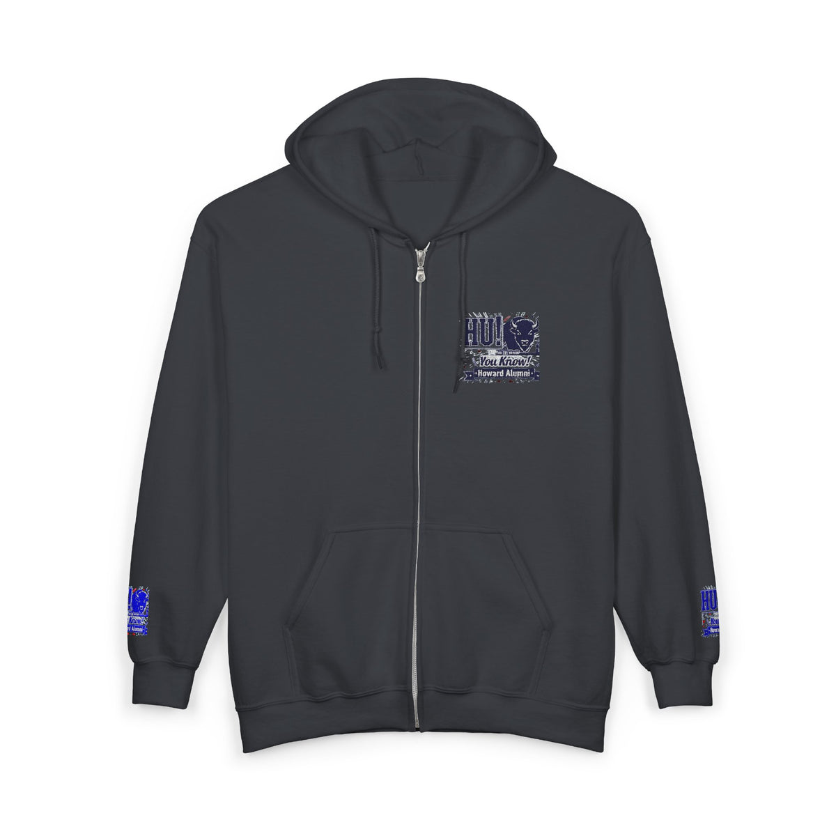 Bison Heritage Embroidered Collection: Full-Zip Sweatshirt | Howard-Inspired HBCU Collegiate Jacket