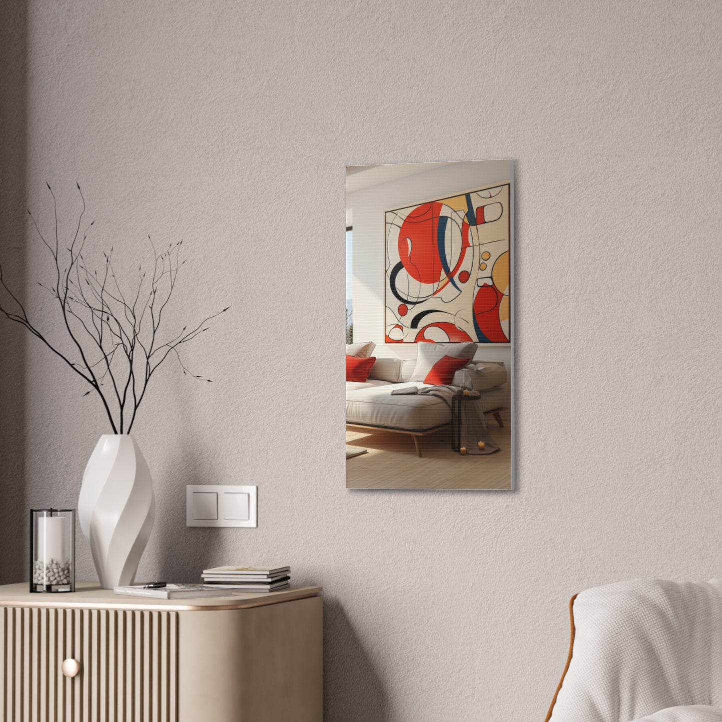 Crimson Elegance: A Symphony of Sophistication Canvas Print