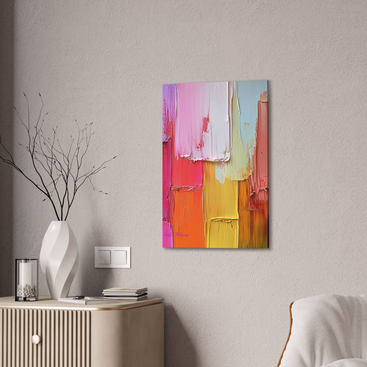 Acrylic Abstract Canvas Print - Richly Textured Artistry