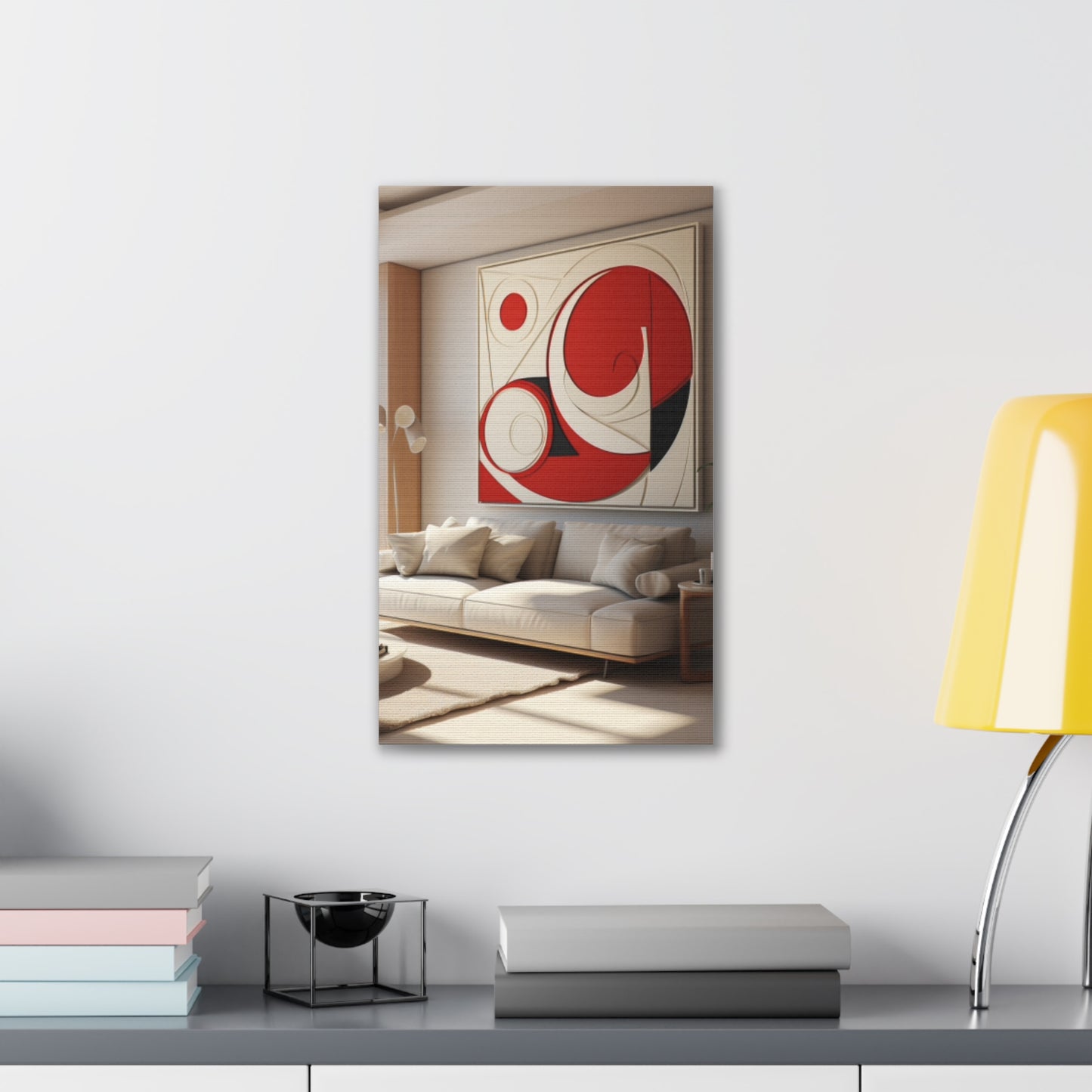 Crimson Elegance: A Symphony of Sophistication Canvas Print