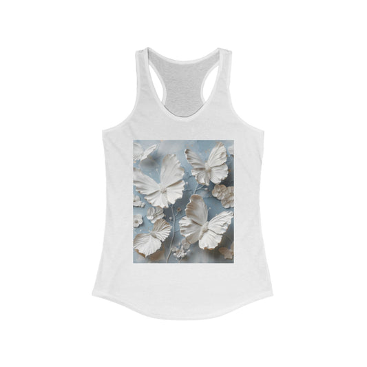 Flutter & Flow | Women's Razorback White T-Shirts with Artistic Butterflies 4