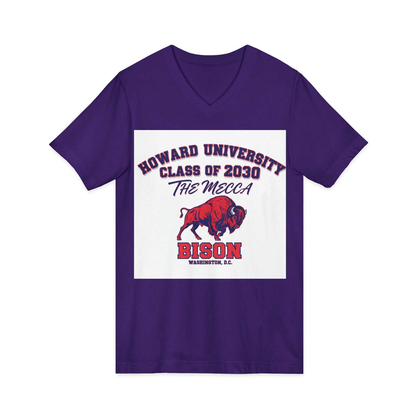 Howard University Class of 2030 Unisex V-Neck T-Shirt | The Mecca Incoming Class Tee