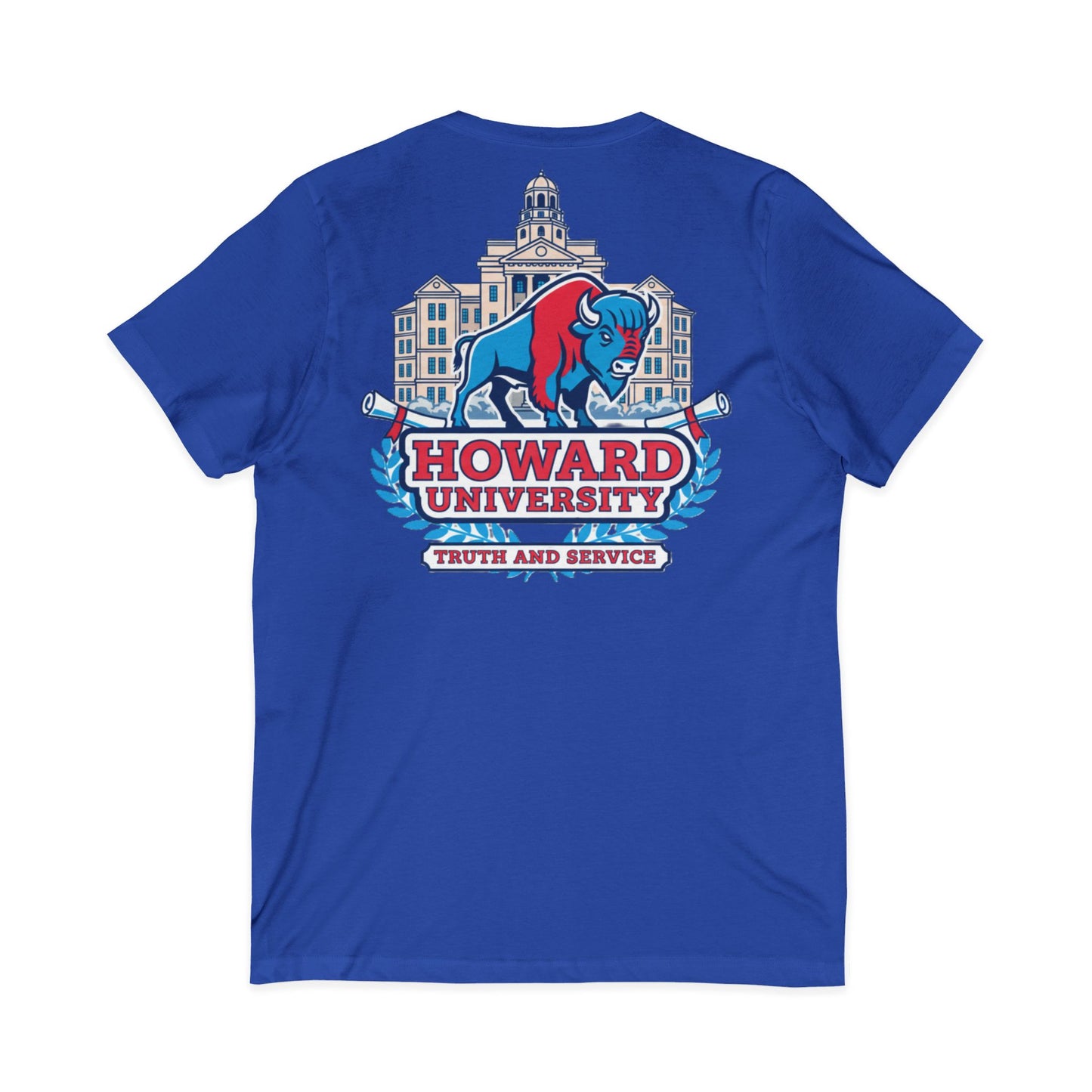 Howard University/ Truth and Service Unisex V-Neck T-Shirt