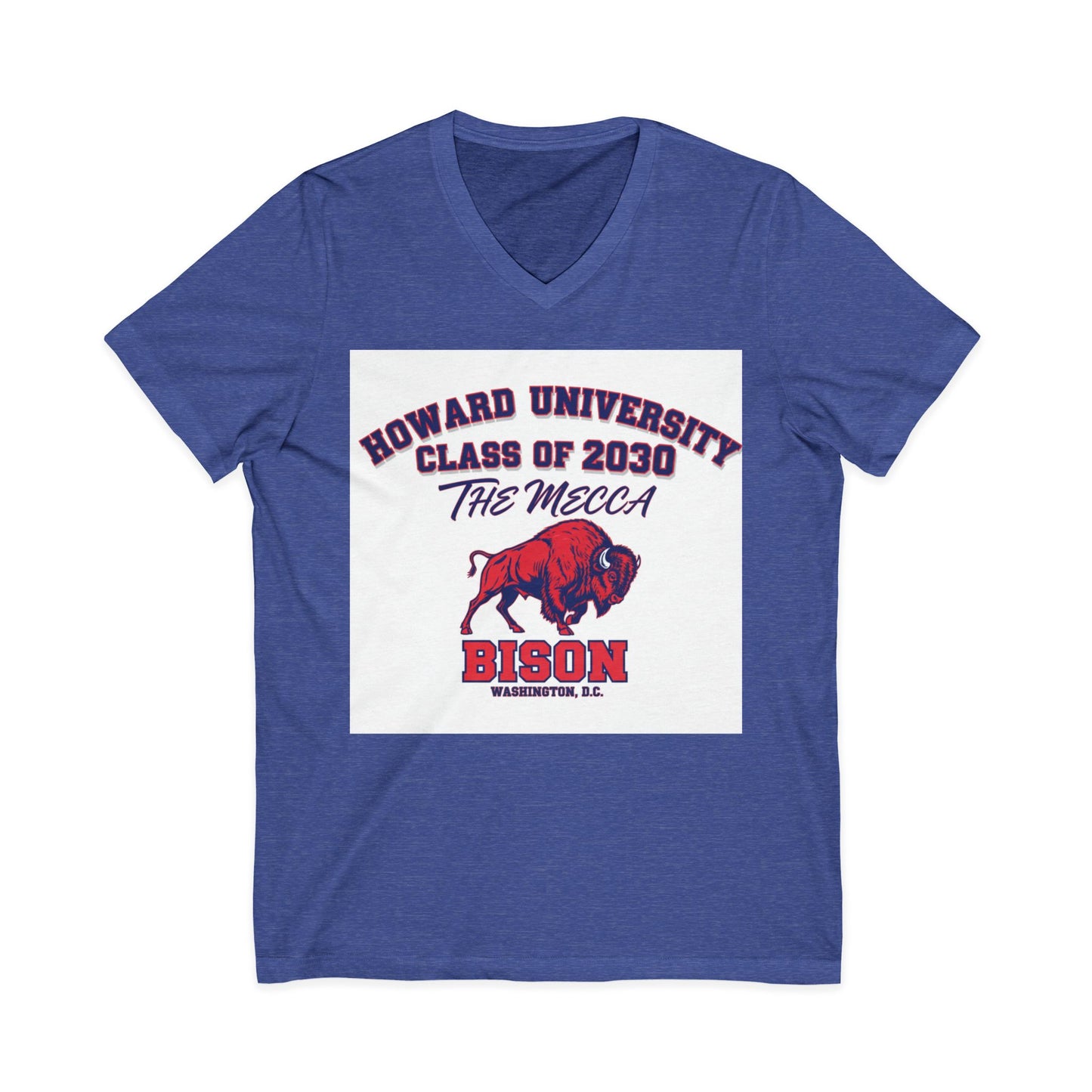 Howard University Class of 2030 Unisex V-Neck T-Shirt | The Mecca Incoming Class Tee