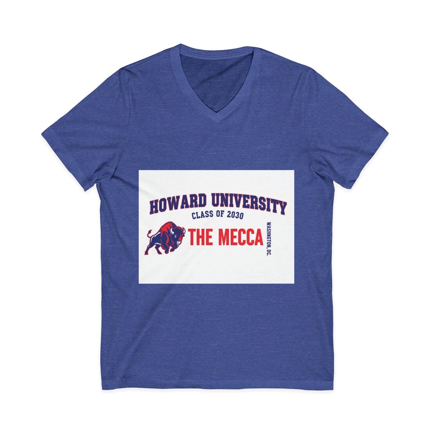 Howard University Class of 2030 Unisex V-Neck T-Shirt | The Mecca Incoming Class Tee