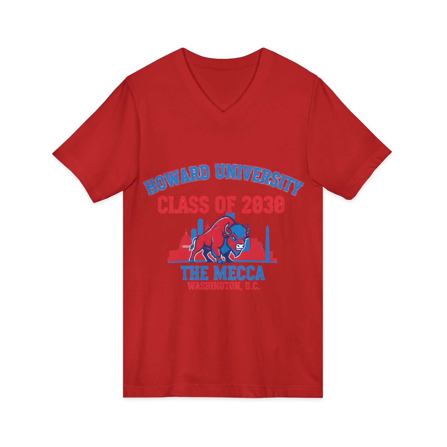 Howard University Class of 2030 Unisex V-Neck T-Shirt | The Mecca Incoming Class Tee
