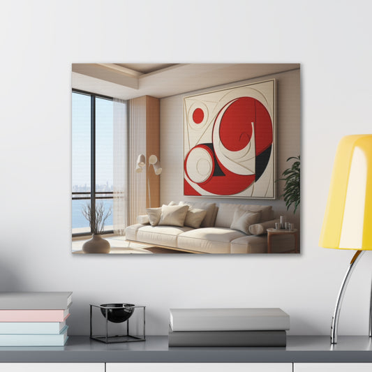 Crimson Elegance: A Symphony of Sophistication Canvas Print
