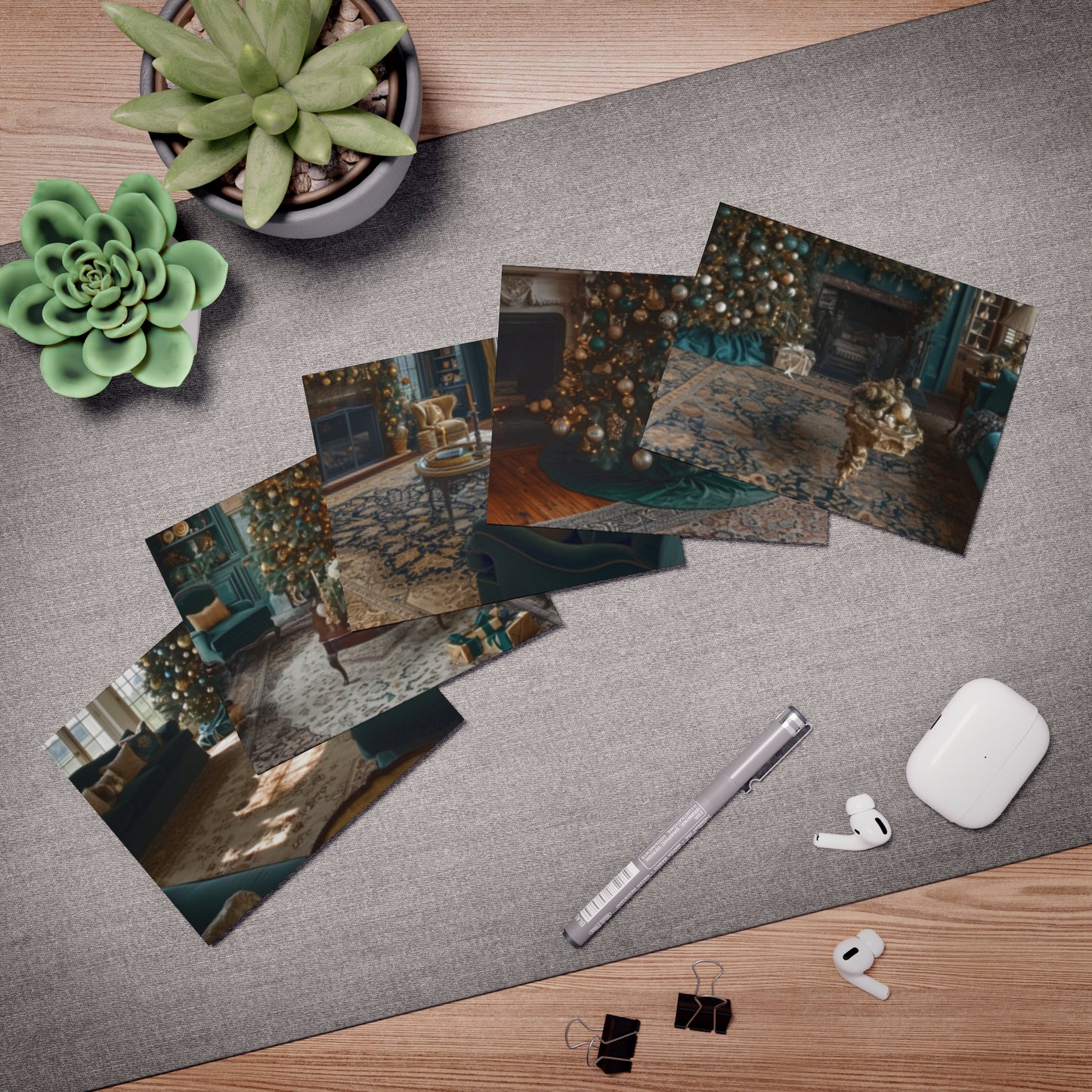 Big Easy Festivity Mardi Gras Note Card Set (5-Pack)