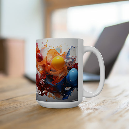 Artsy Pour Ceramic Mug 15oz