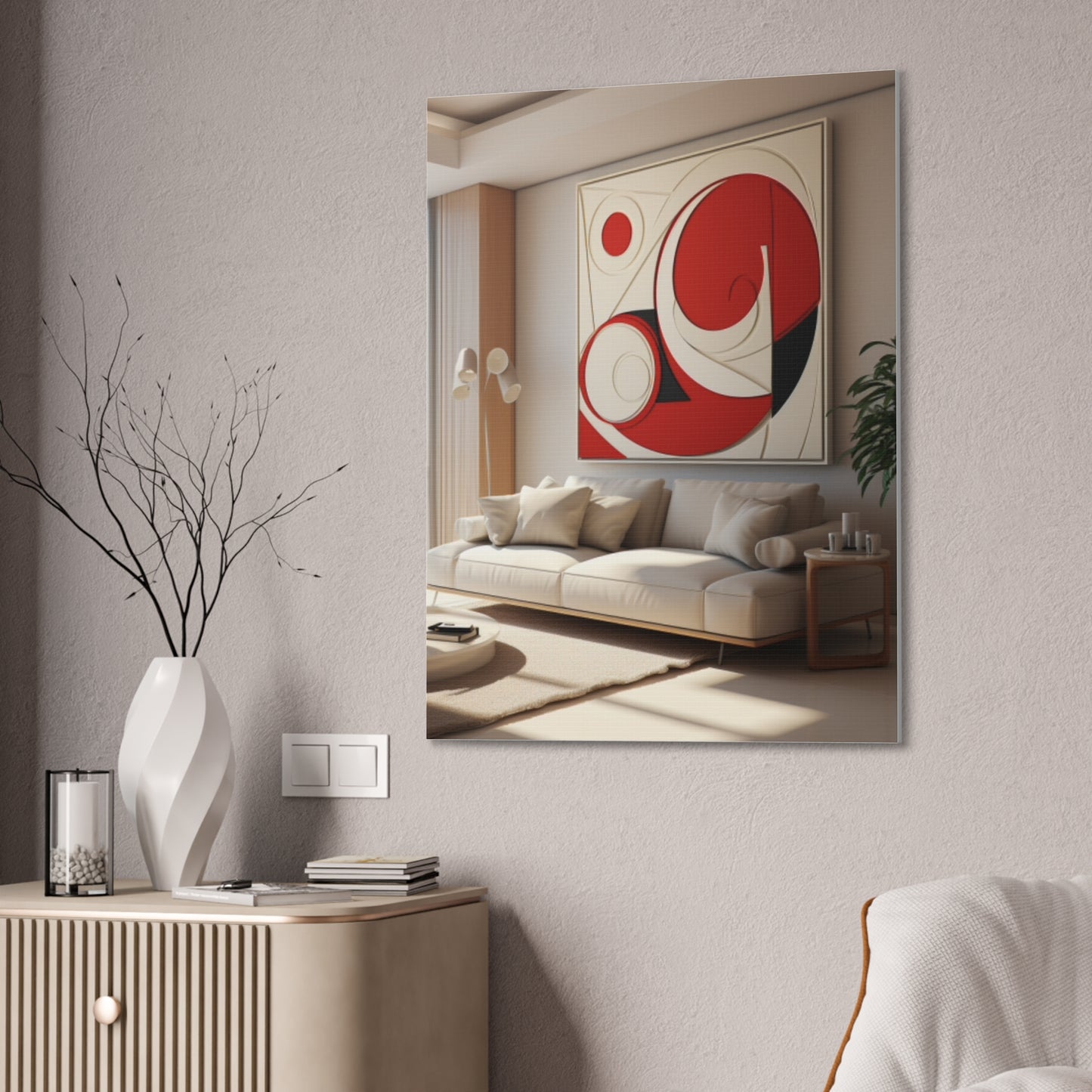 Crimson Elegance: A Symphony of Sophistication Canvas Print