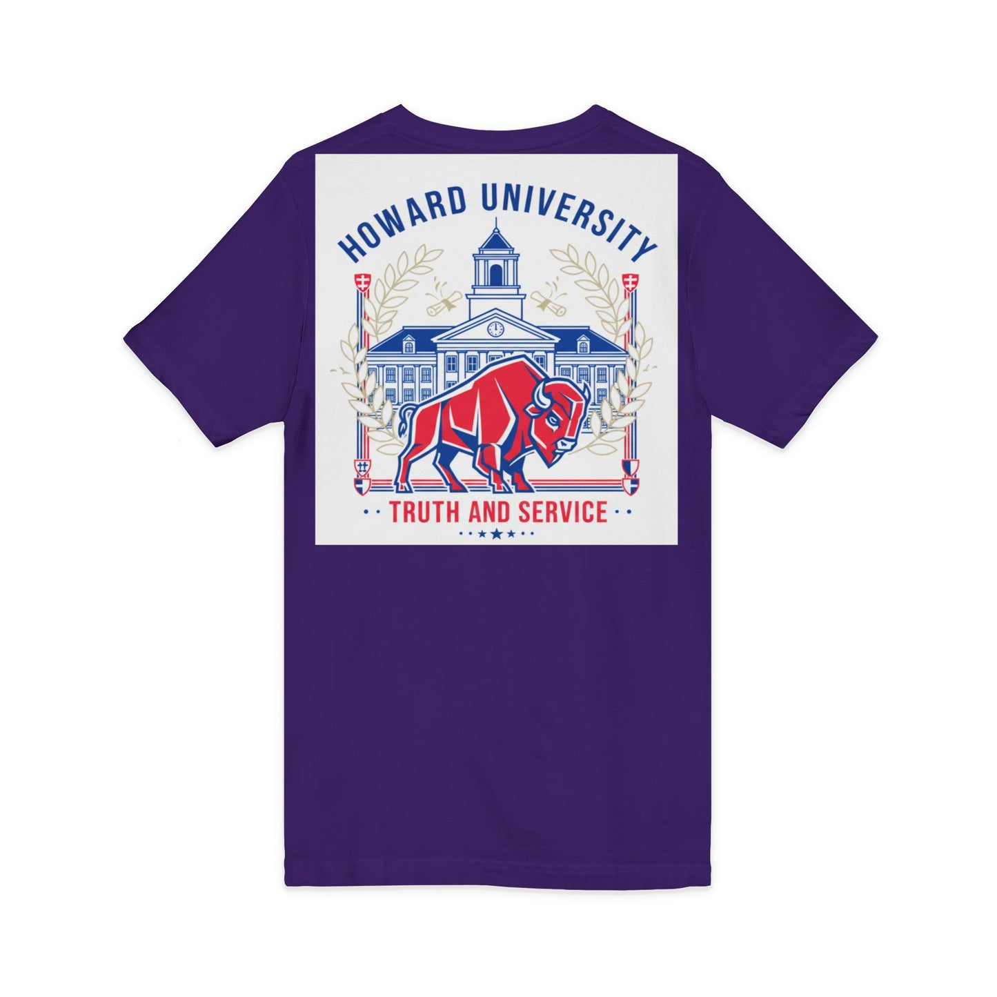 Howard University/ Truth and Service Unisex V-Neck T-Shirt 4