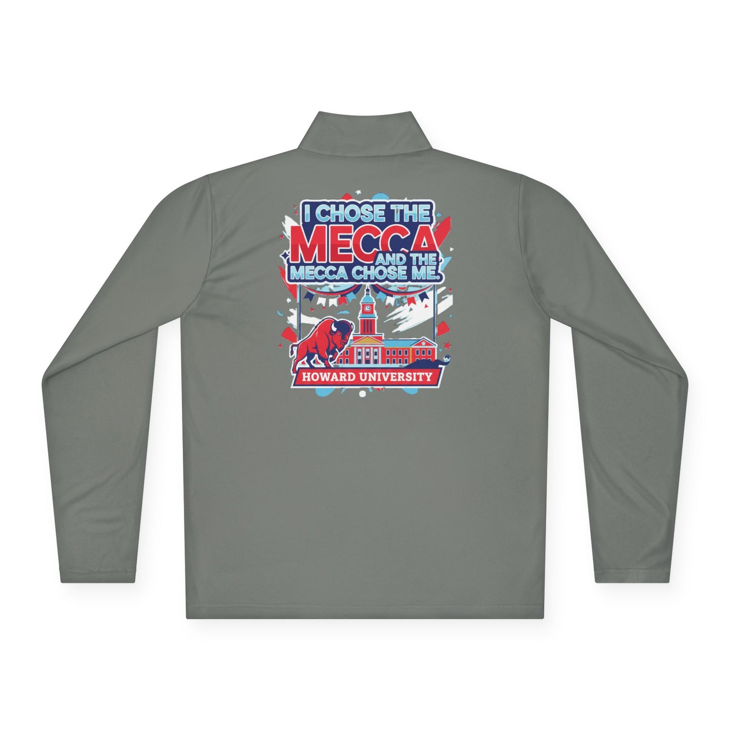 Howard University Legacy Unisex 1/4 Zip Pullover – Classic Solid Color HBCU Pride Collection/ I Chose The Mecca