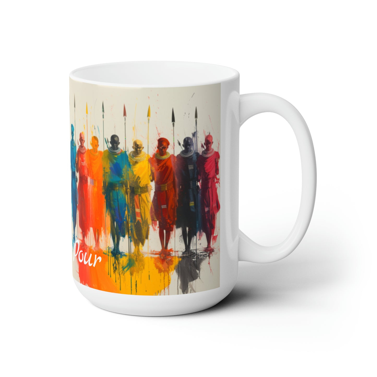 Artsy Pour Ceramic Mug 15oz