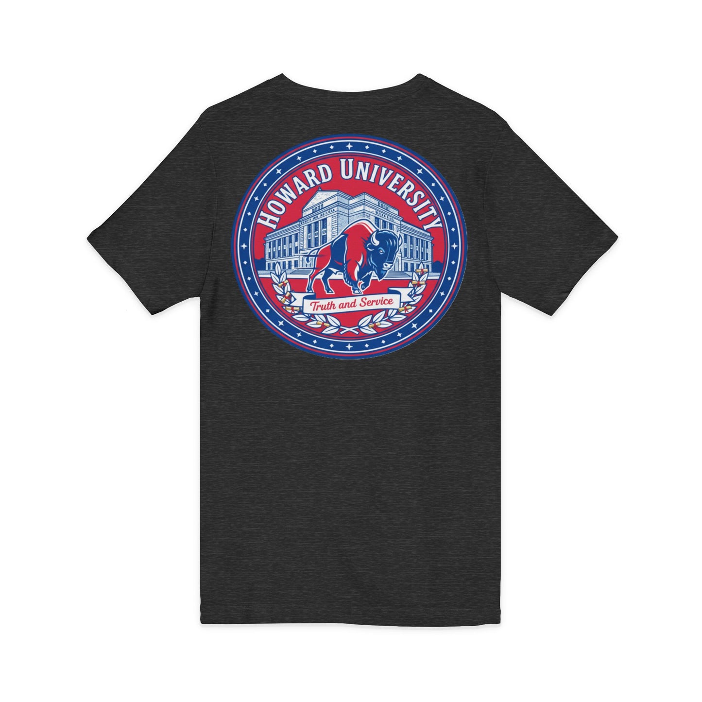 Howard University/ Truth and Service Unisex V-Neck T-Shirt 3