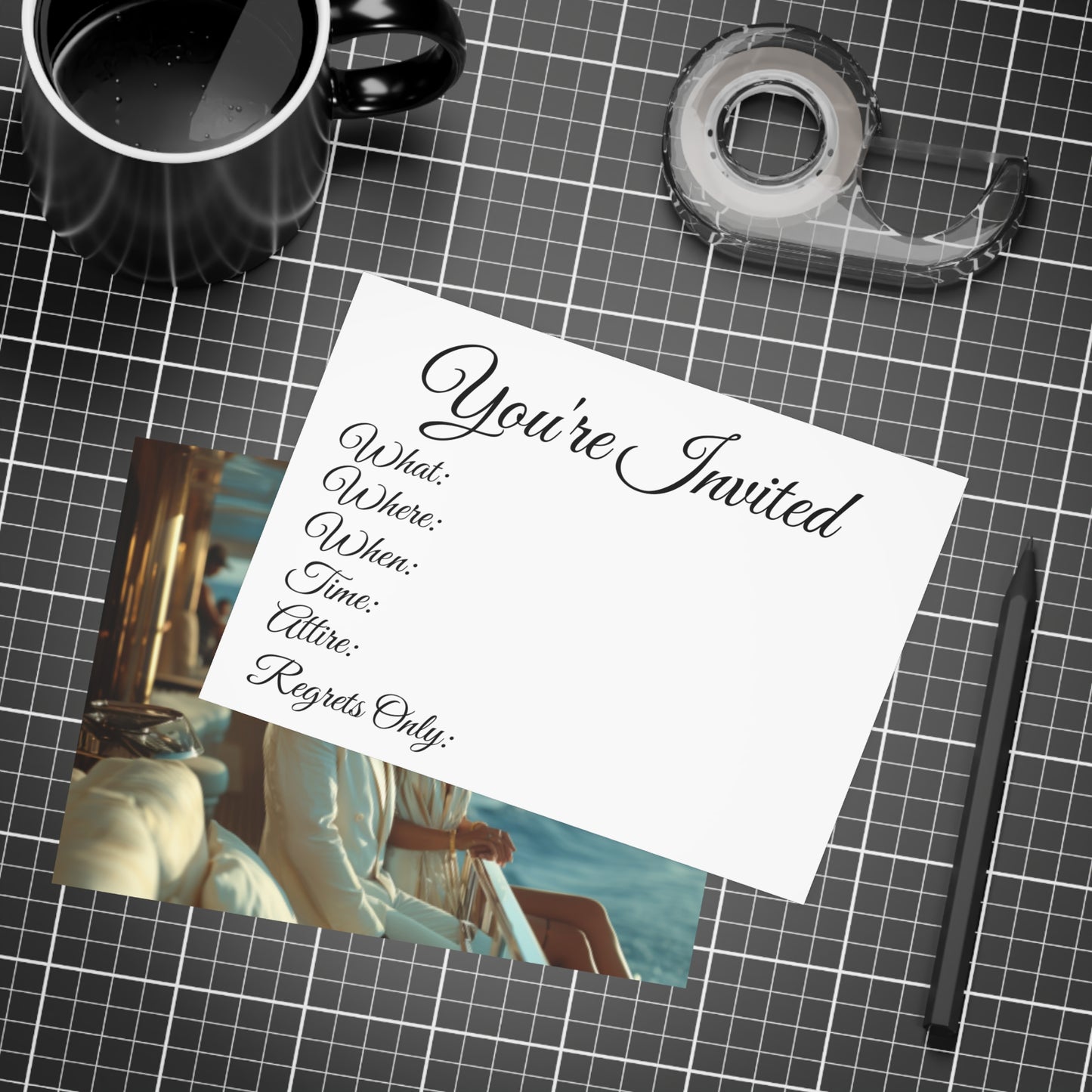 Sail & Celebrate: A Day of Elegance Yacht/Boat Party Invitation Bundles (envelopes included)