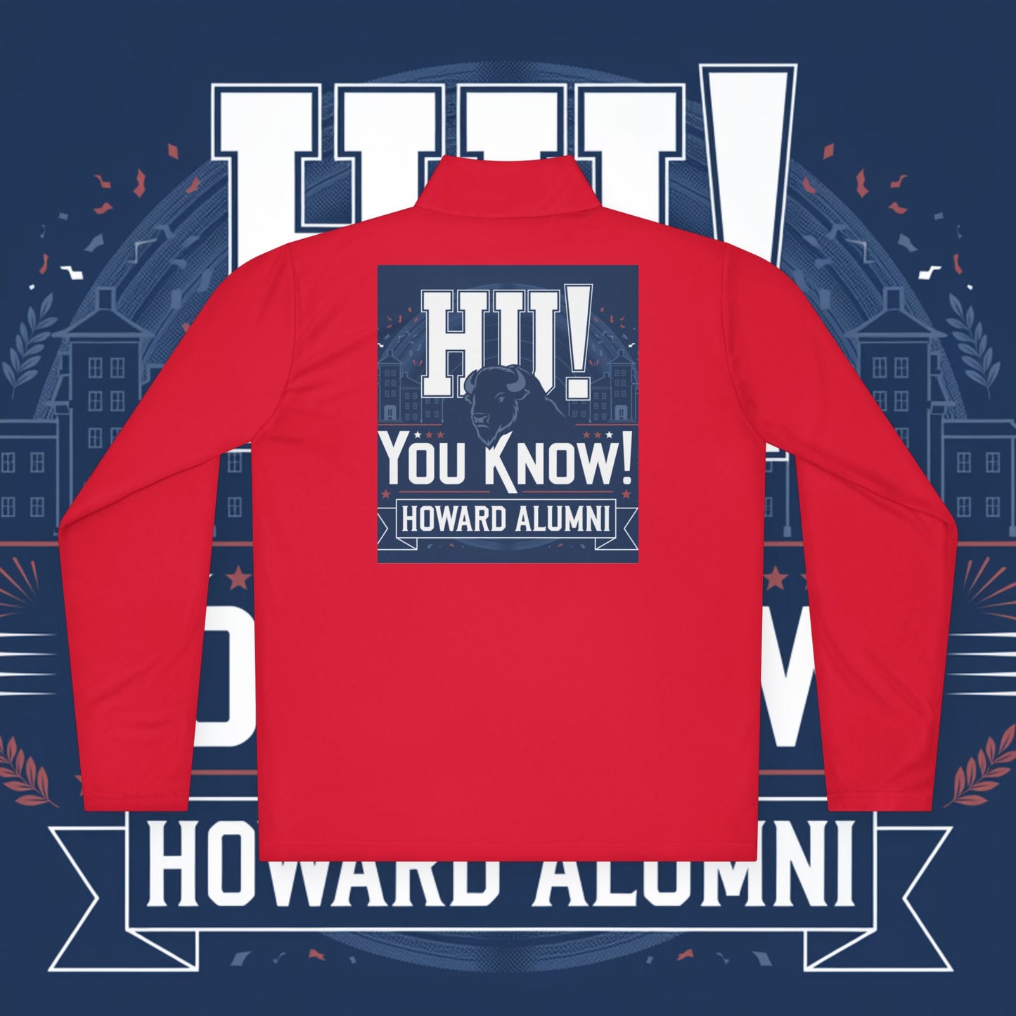 Howard University Legacy Unisex 1/4 Zip Pullover – Classic Solid Color HBCU Pride Collection/ Truth and Service