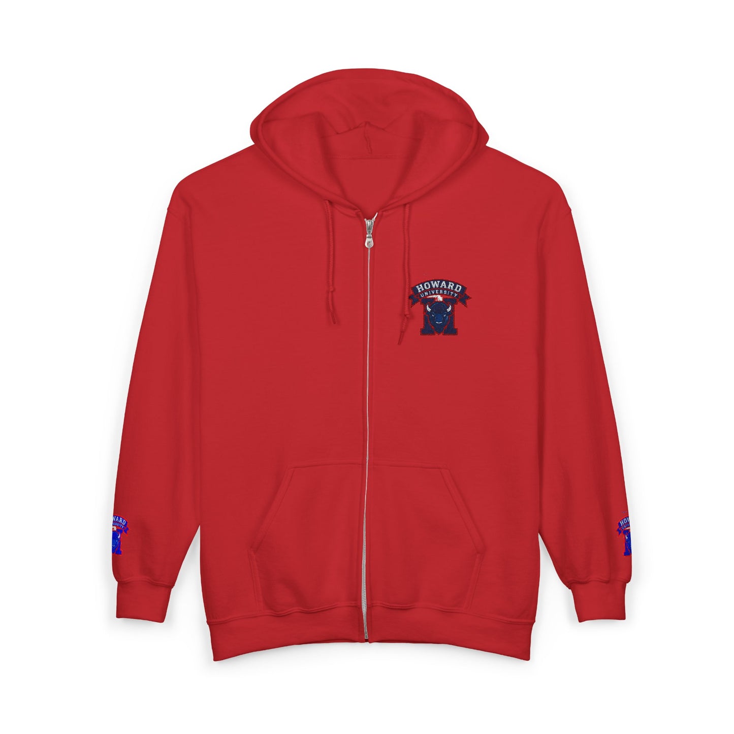Bison Heritage Embroidered Collection: Full-Zip Sweatshirt | Howard-Inspired HBCU Collegiate Jacket