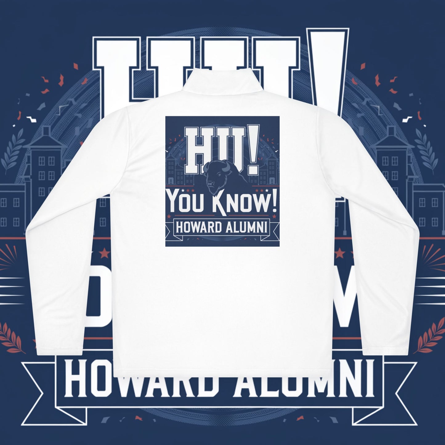 Howard University Legacy Unisex 1/4 Zip Pullover – Classic Solid Color HBCU Pride Collection/ Truth and Service