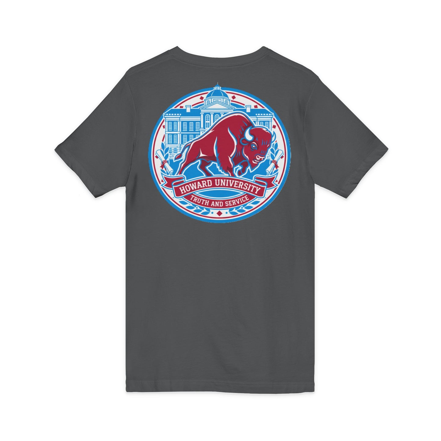 Howard University/ Truth and Service Unisex V-Neck T-Shirt 7