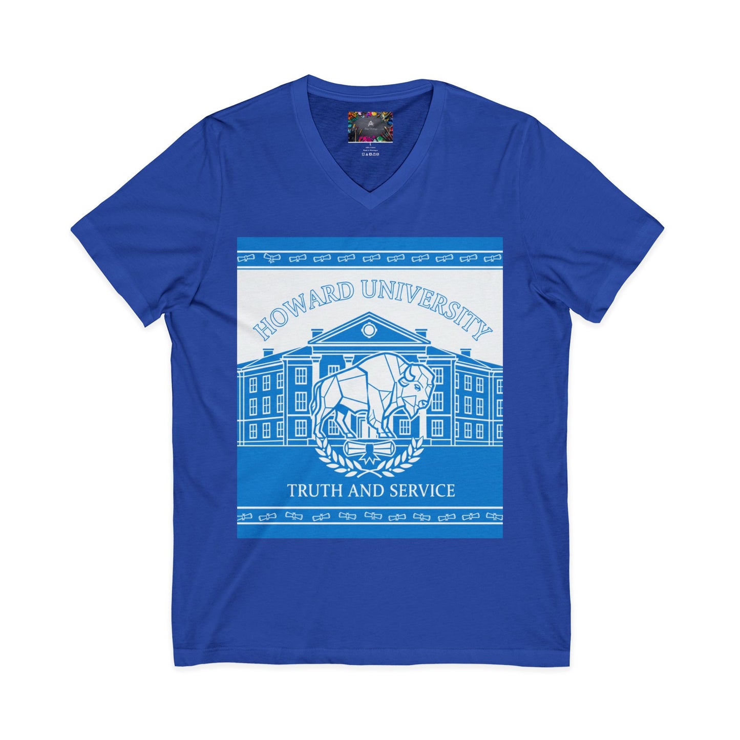 Howard University/ Truth and Service Unisex V-Neck T-Shirt