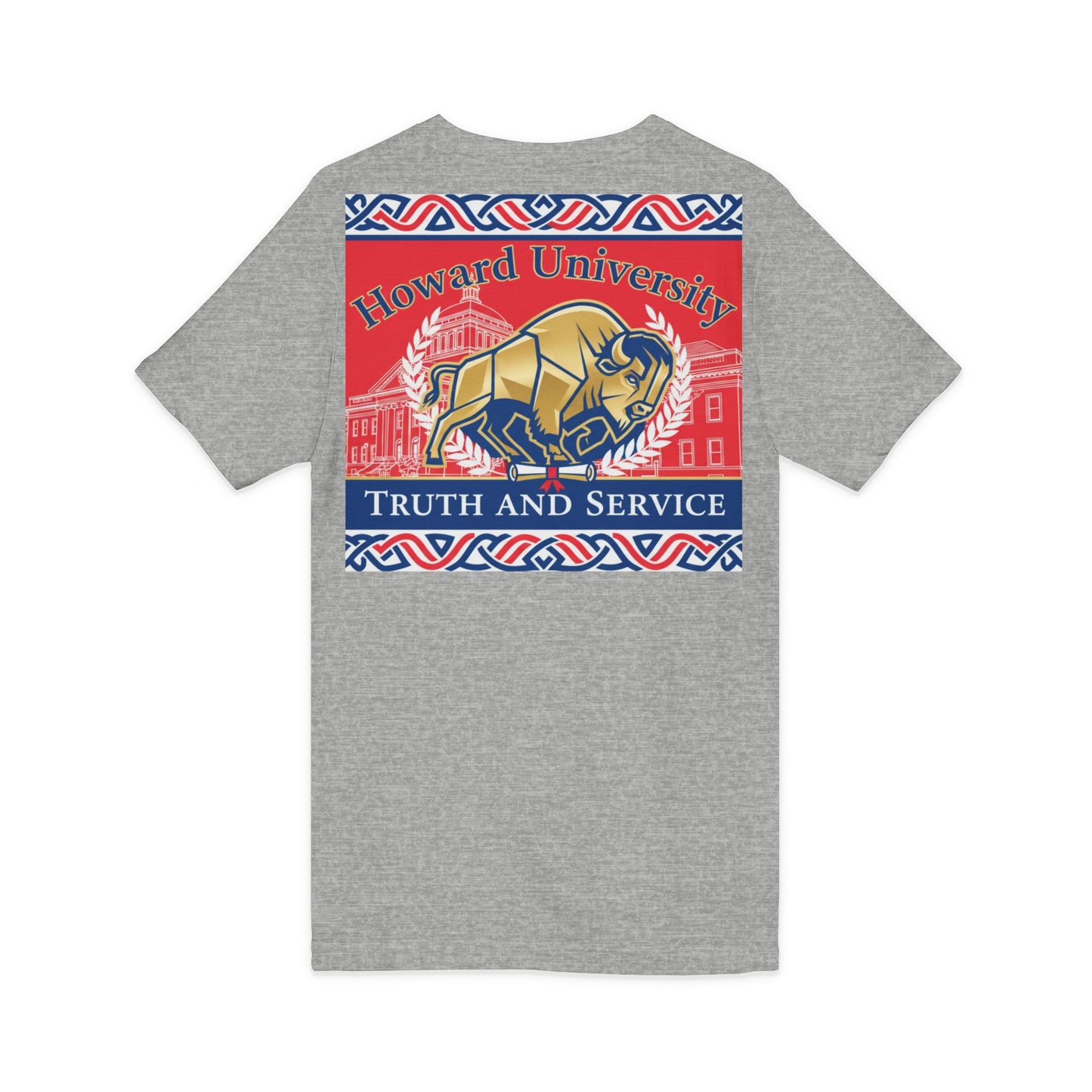 Howard University/ Truth and Service Unisex V-Neck T-Shirt