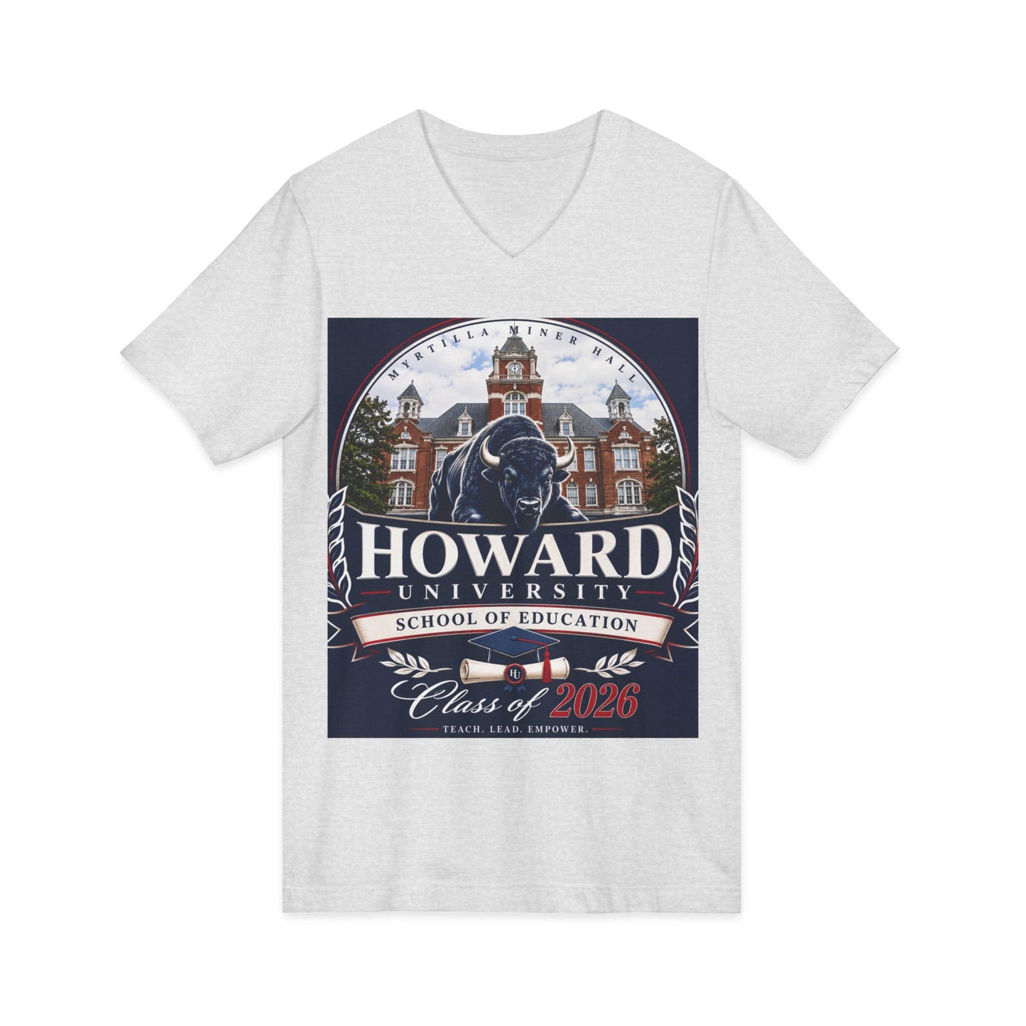 Howard University Class of 2026 Unisex V-Neck T-Shirt | The Mecca Incoming Class Tee