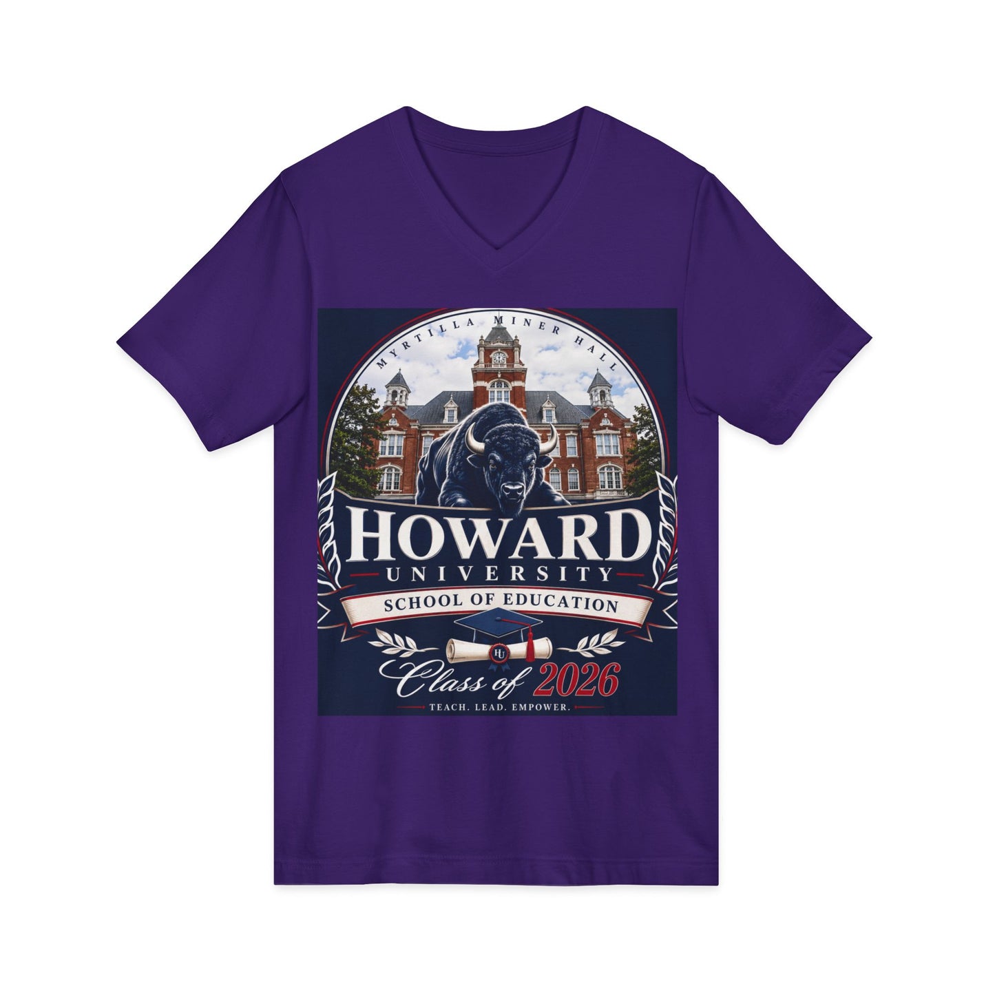 Howard University Class of 2026 Unisex V-Neck T-Shirt | The Mecca Incoming Class Tee