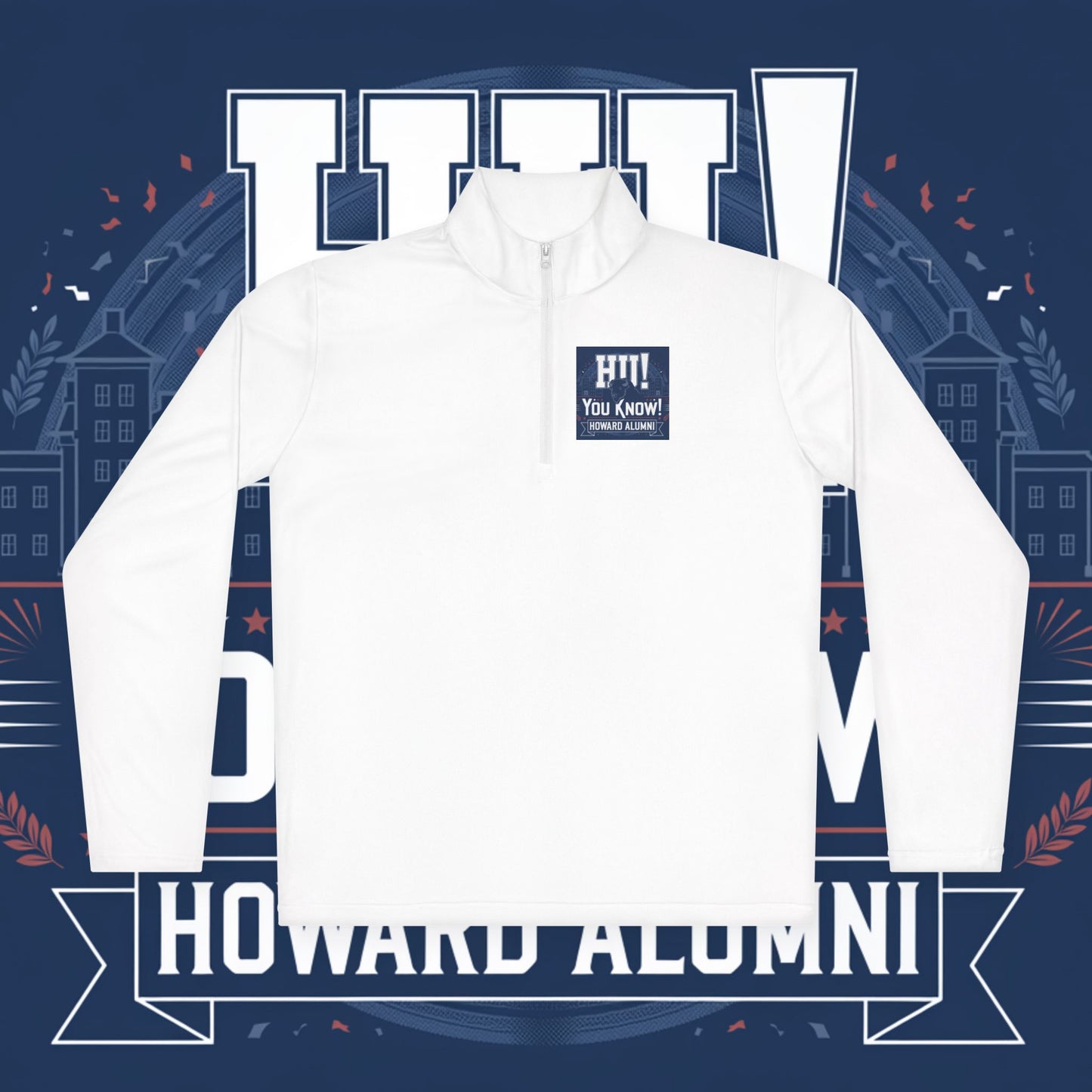 Howard University Legacy Unisex 1/4 Zip Pullover – Classic Solid Color HBCU Pride Collection/ Truth and Service
