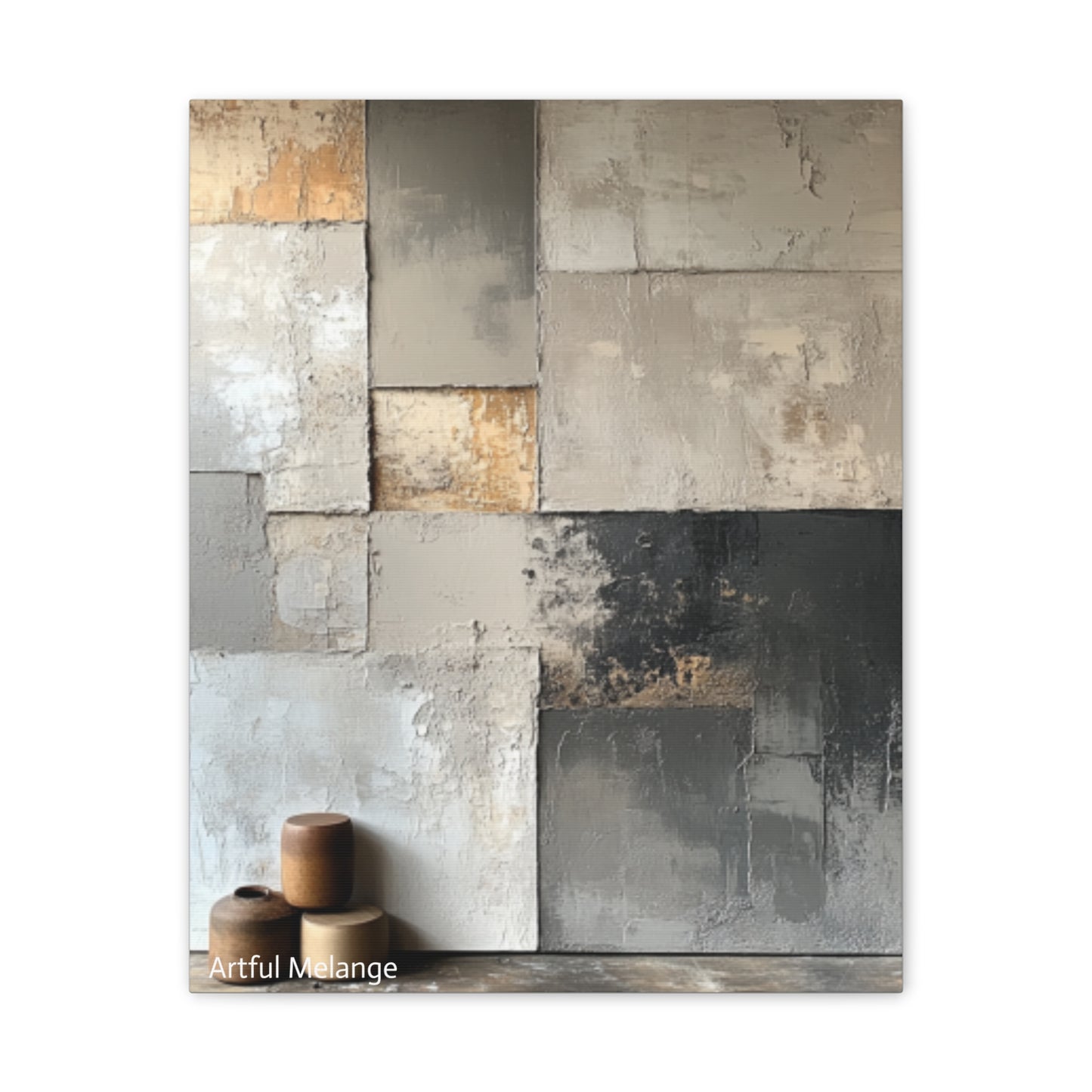 Acrylic Abstract Canvas Print - Richly Textured Artistry