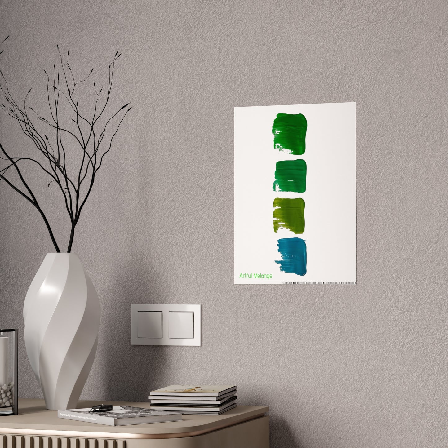 Gleaming Acrylic Abstract Poster: A Spectrum of Colorful Elegance