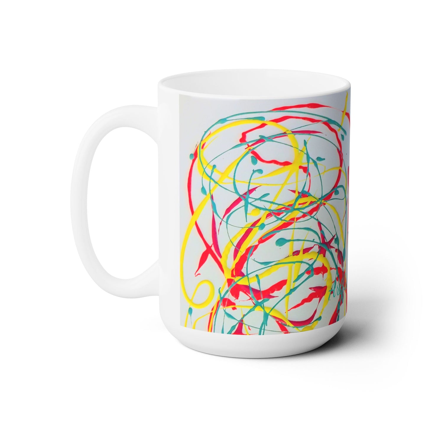 Artsy Abstract Ceramic Mug 15oz