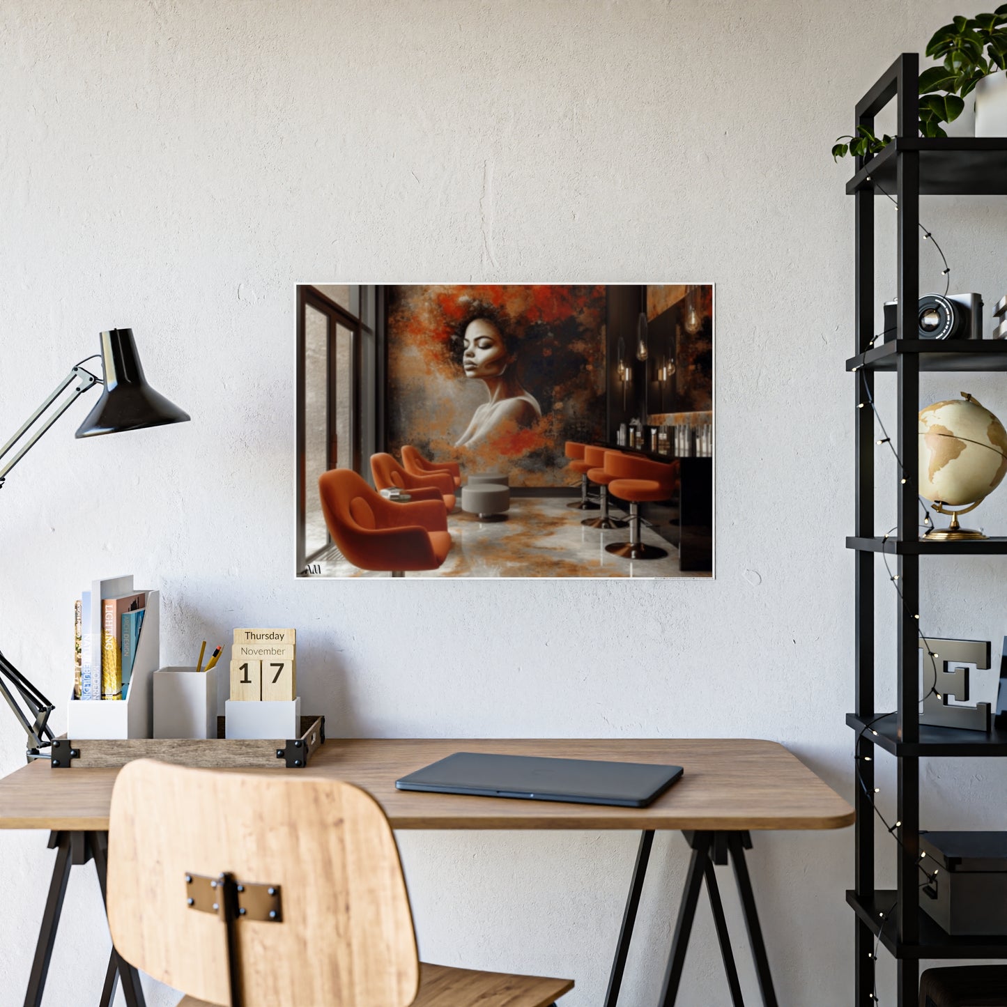 Black Hair Salon Interiors: Poster Prints Celebrating Style
