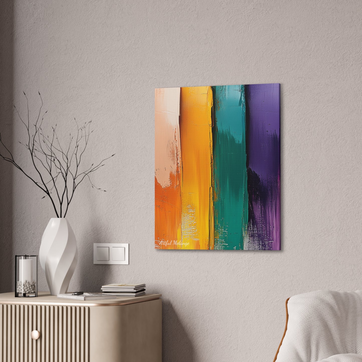 Acrylic Abstract Canvas Print - Richly Textured Artistry