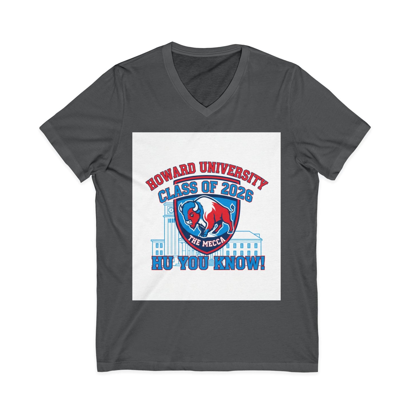 Howard University Class of 2026 Unisex V-Neck T-Shirt | The Mecca Incoming Class Tee