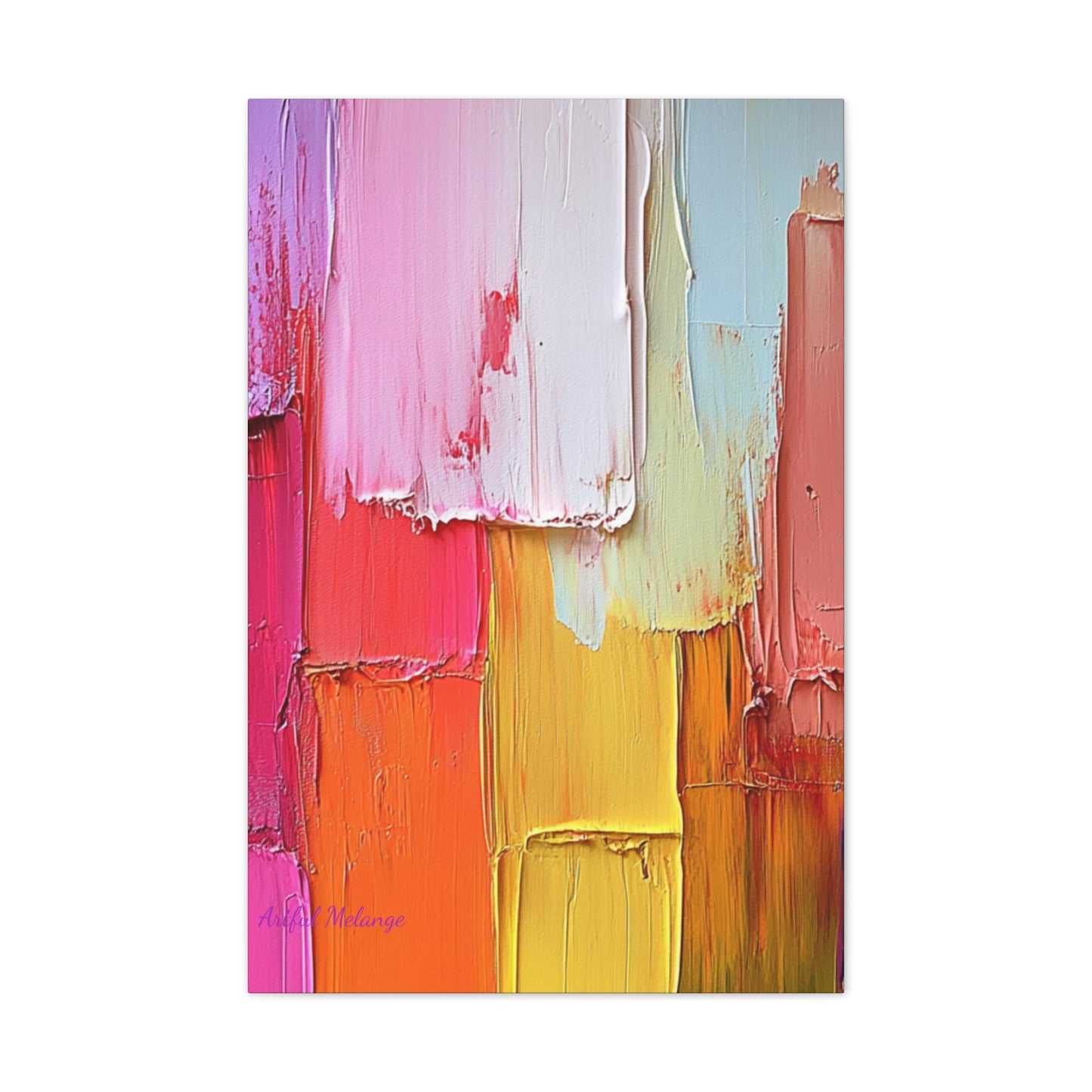 Acrylic Abstract Canvas Print - Richly Textured Artistry