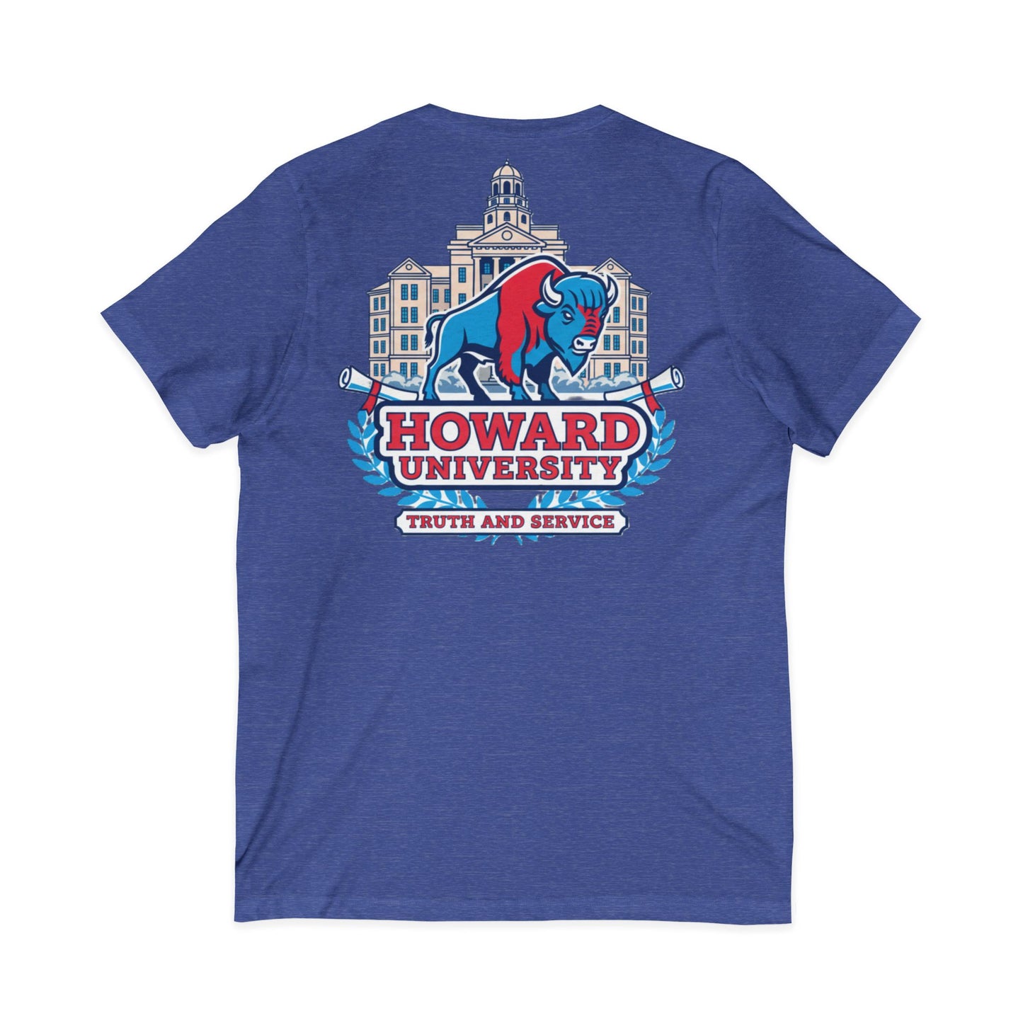 Howard University/ Truth and Service Unisex V-Neck T-Shirt