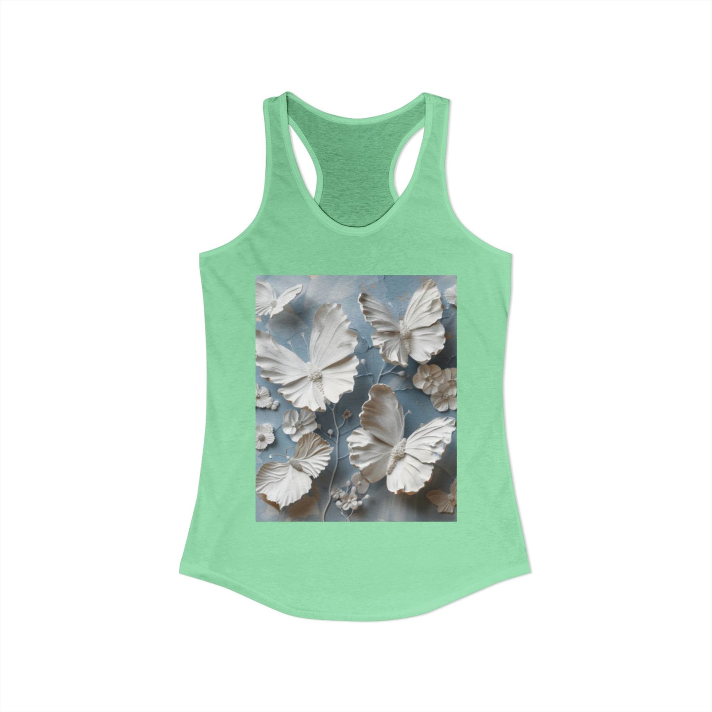 Flutter & Flow | Women's Razorback White T-Shirts with Artistic Butterflies 4