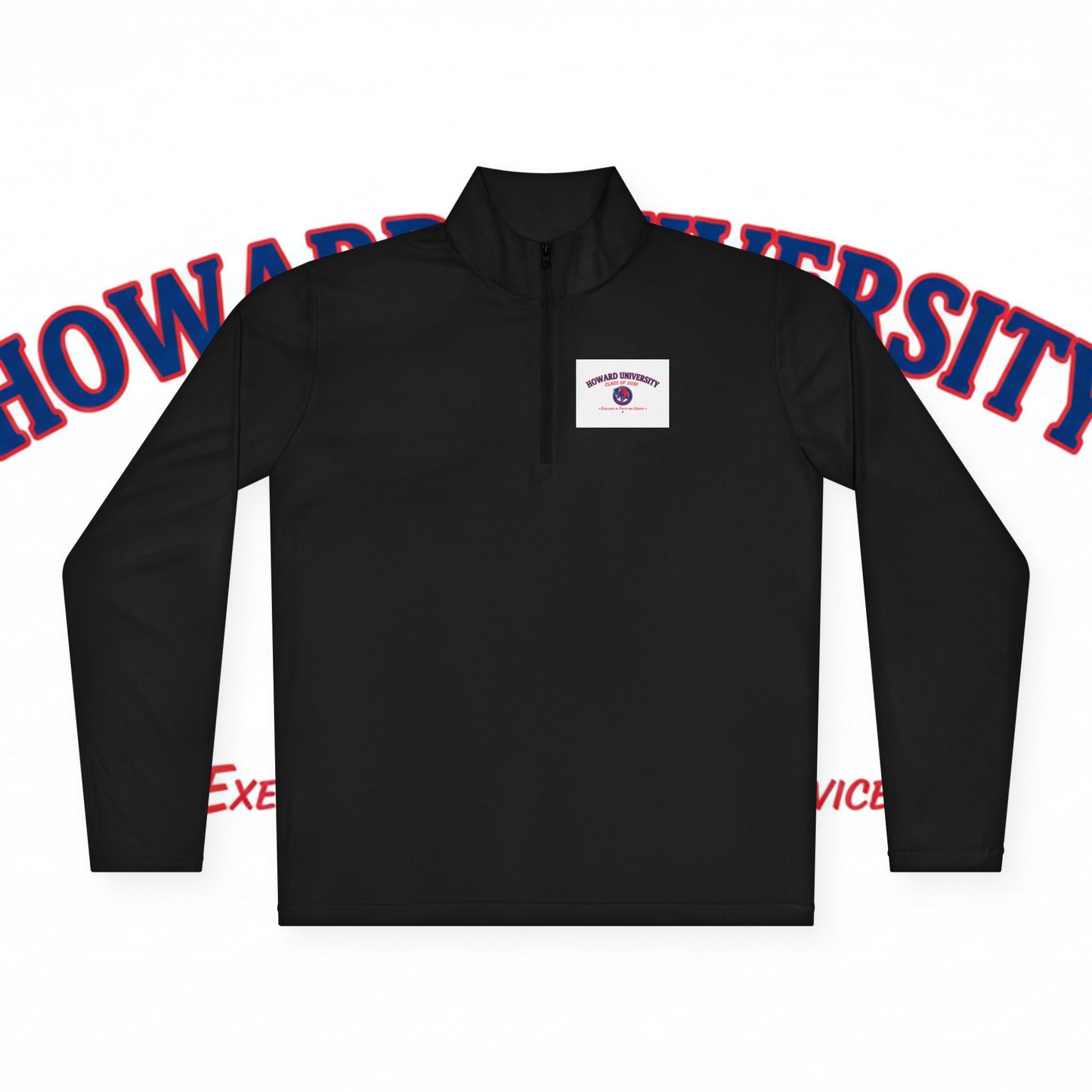Howard University Legacy Unisex 1/4 Zip Pullover – Classic Solid Color HBCU Pride Collection/ Truth and Service