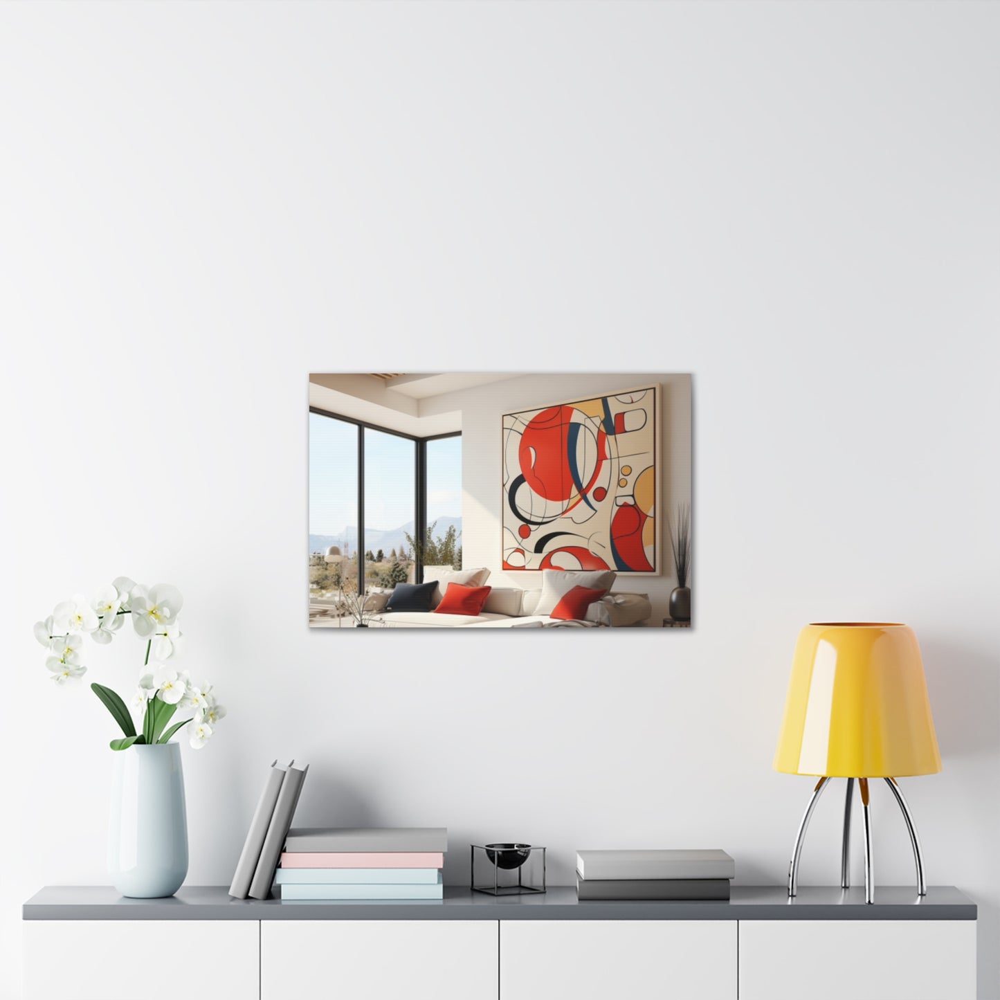 Crimson Elegance: A Symphony of Sophistication Canvas Print
