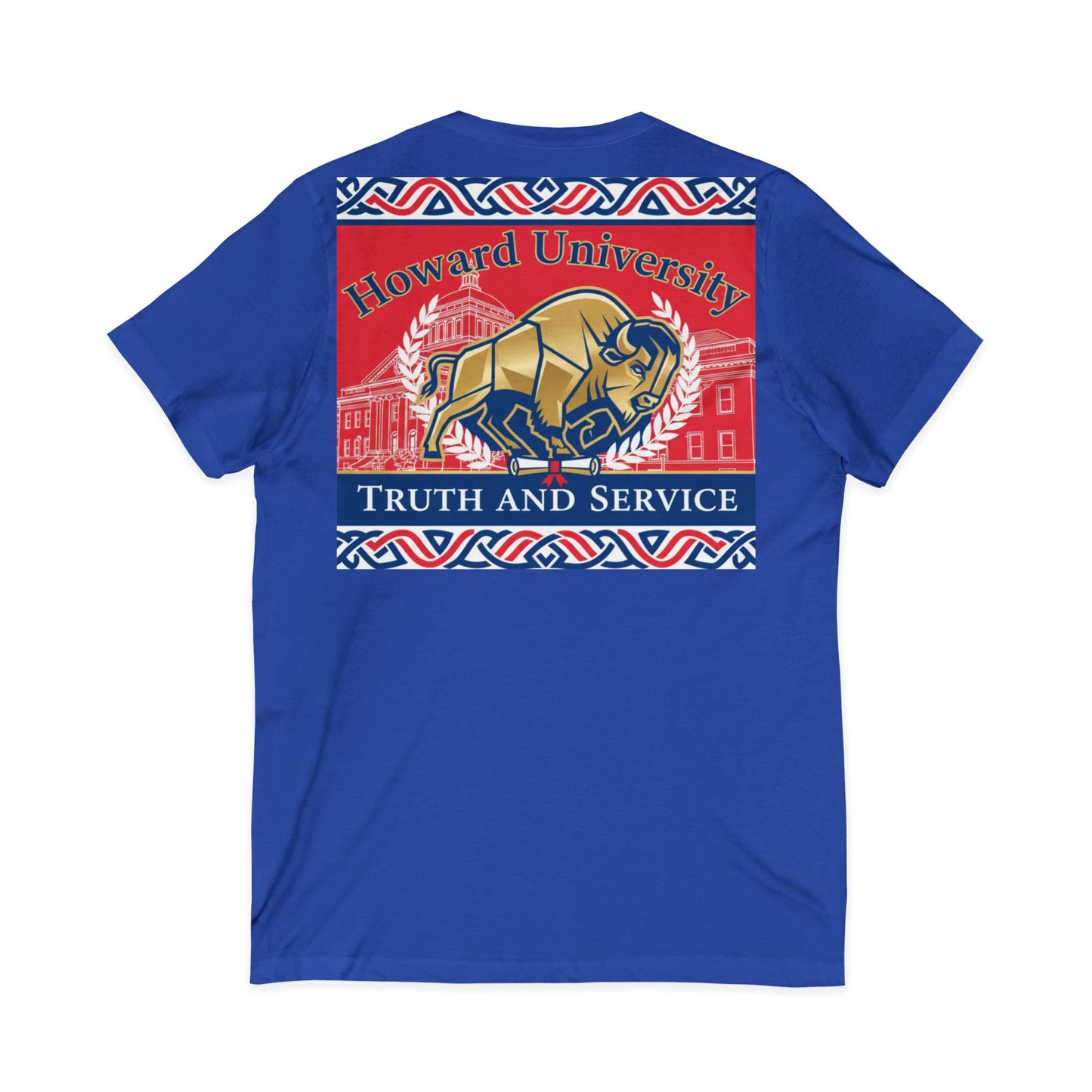 Howard University/ Truth and Service Unisex V-Neck T-Shirt