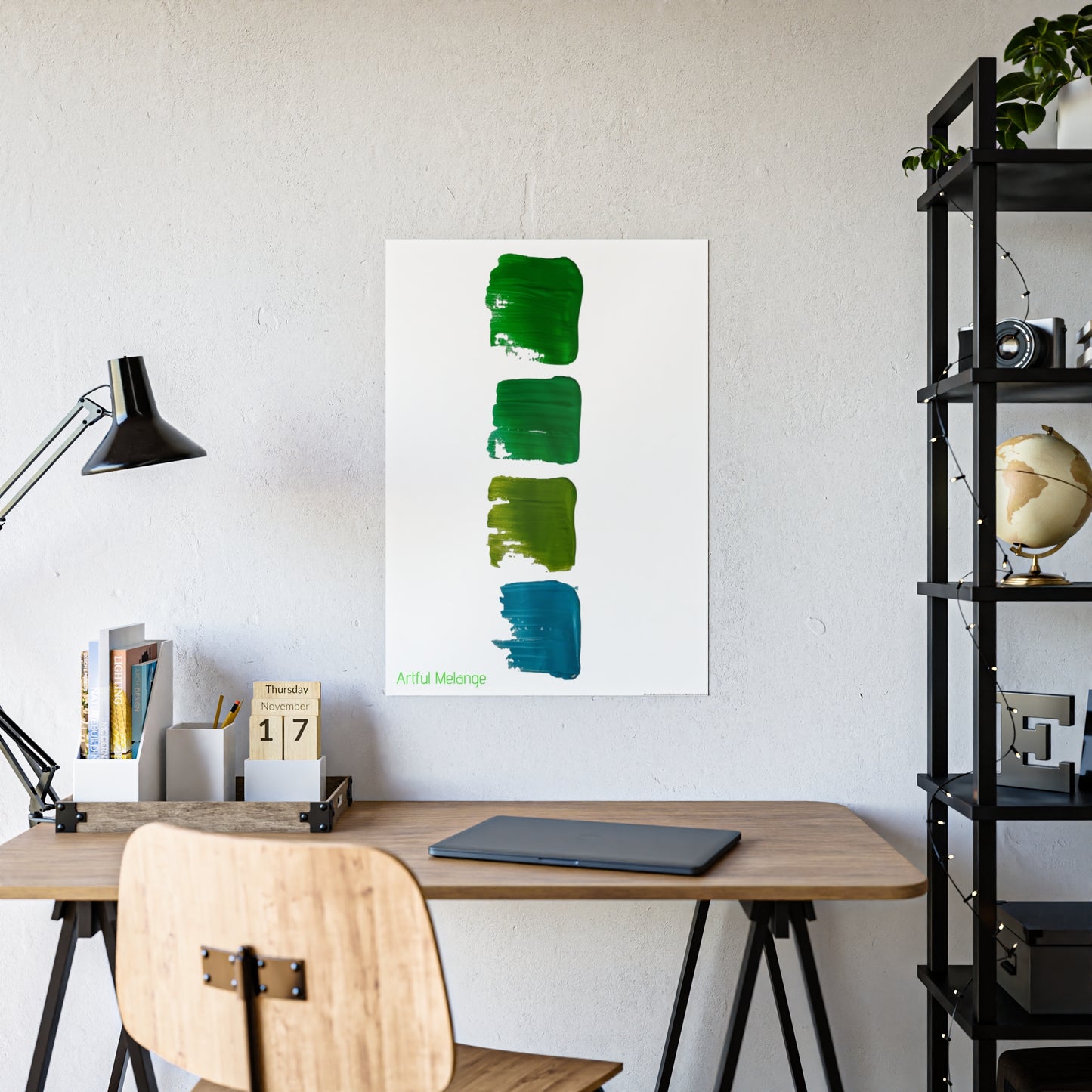 Gleaming Acrylic Abstract Poster: A Spectrum of Colorful Elegance