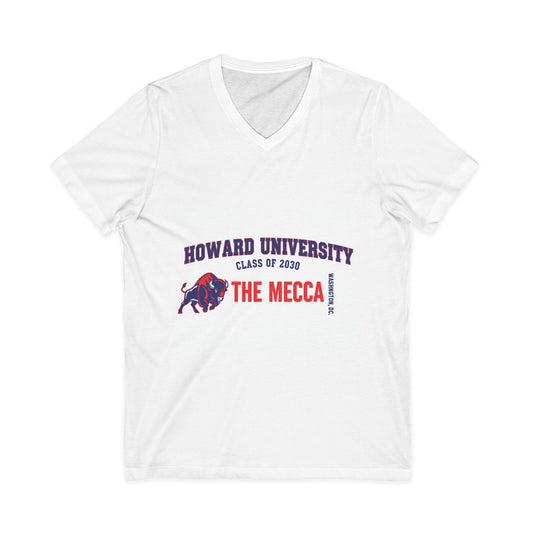 Howard University Class of 2030 Unisex V-Neck T-Shirt | The Mecca Incoming Class Tee