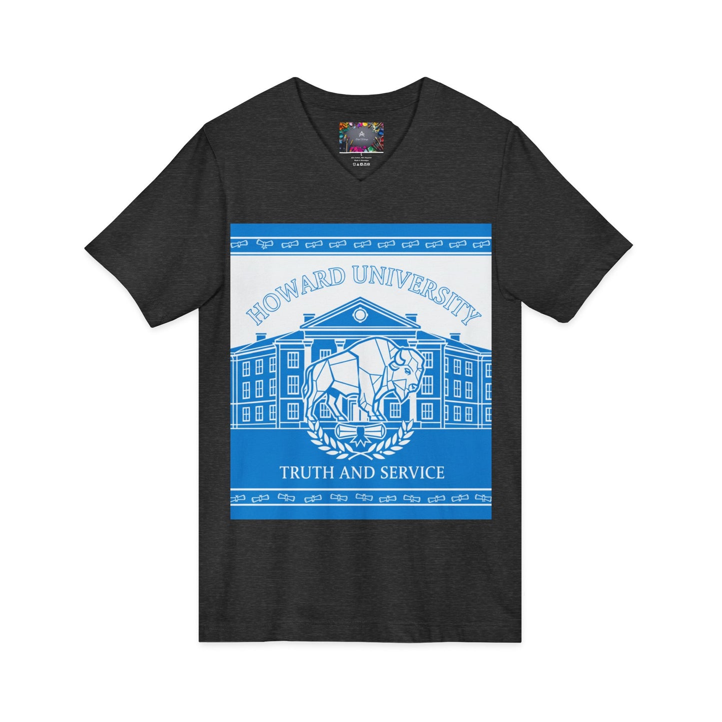 Howard University/ Truth and Service Unisex V-Neck T-Shirt