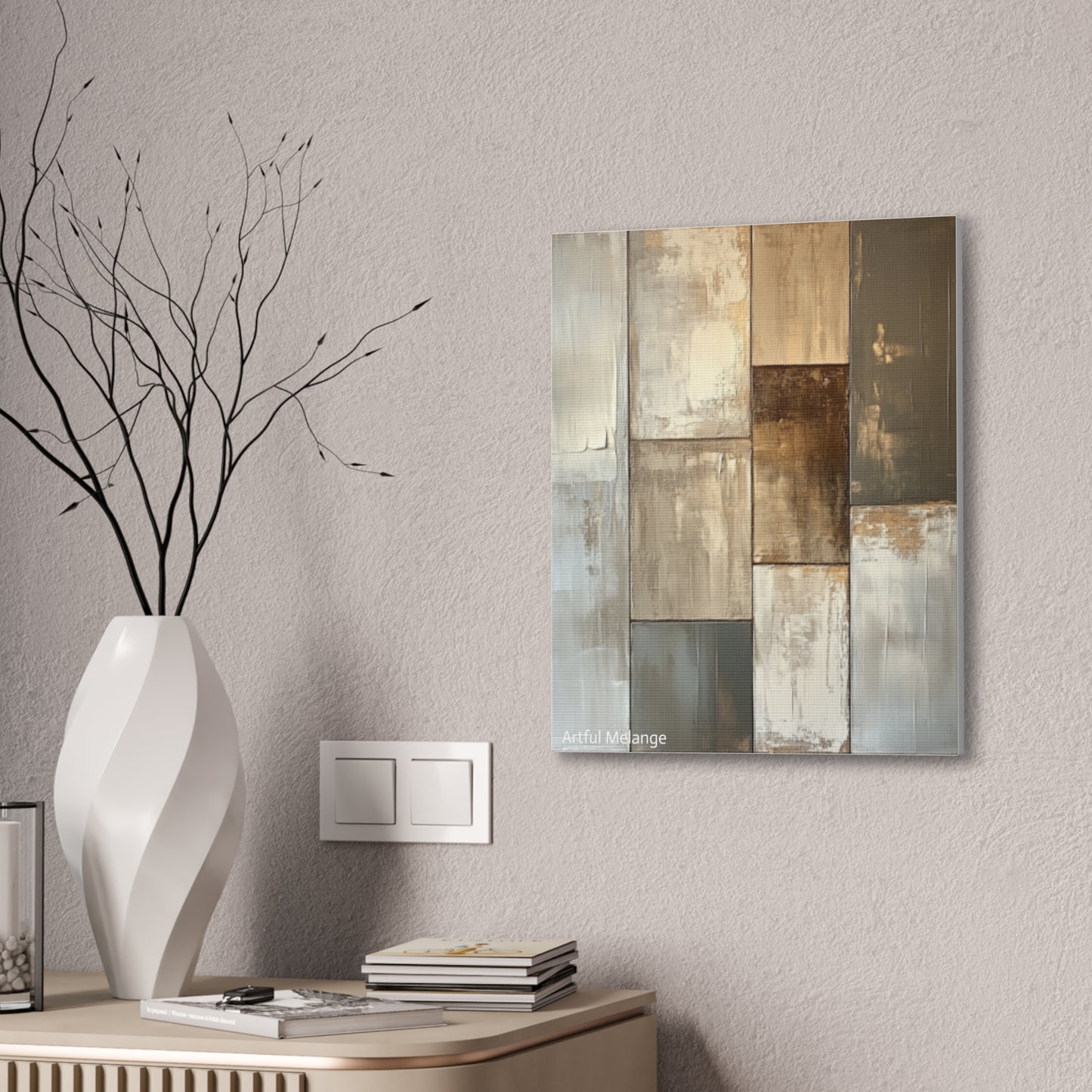 Acrylic Abstract Canvas Print - Richly Textured Artistry