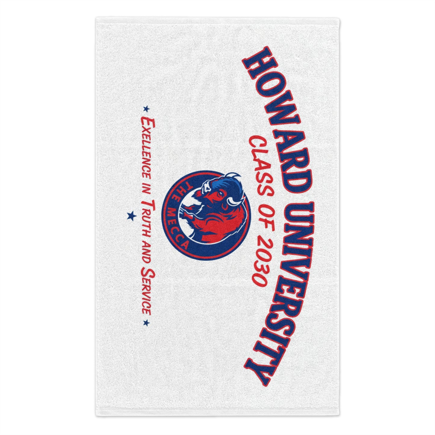 Howard University Bison Pride Rally Towel – HBCU Spirit Game Day Essential/Class of 2030 11" x 18"