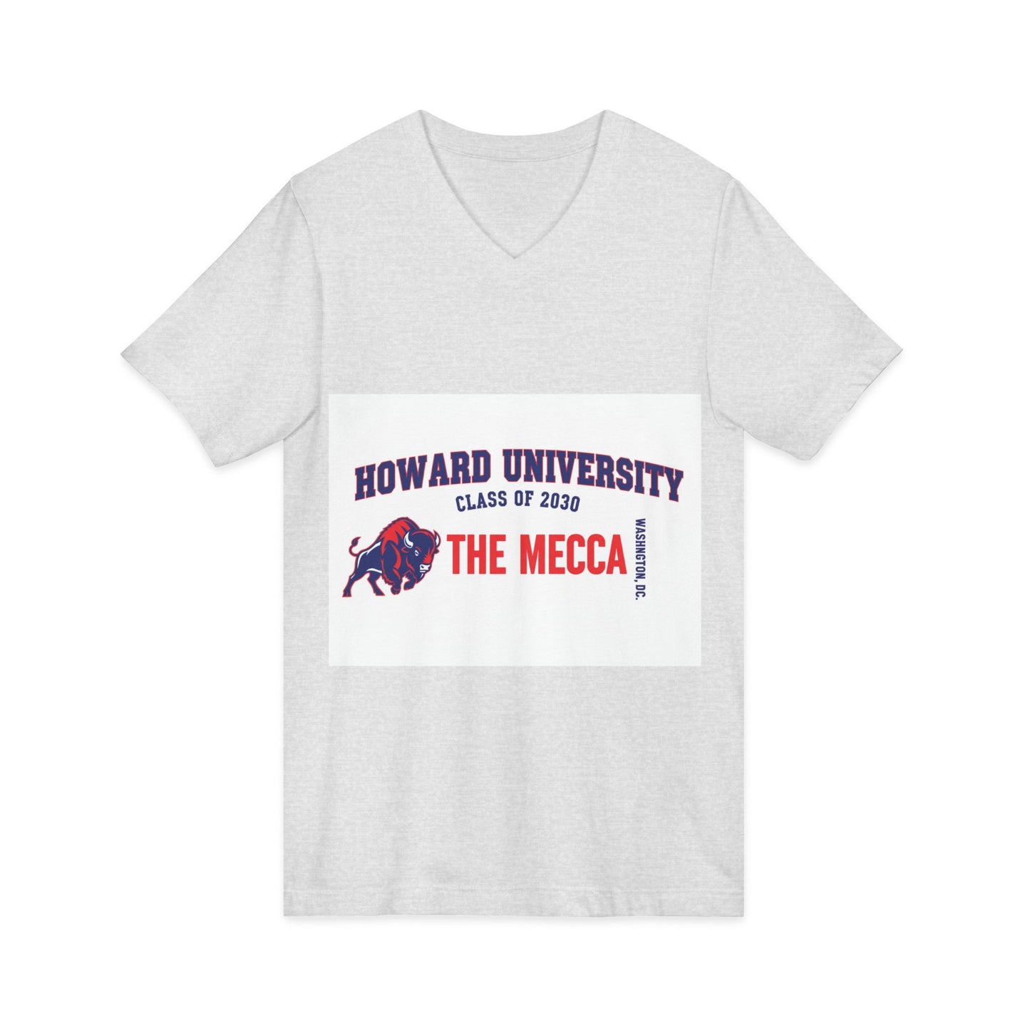 Howard University Class of 2030 Unisex V-Neck T-Shirt | The Mecca Incoming Class Tee